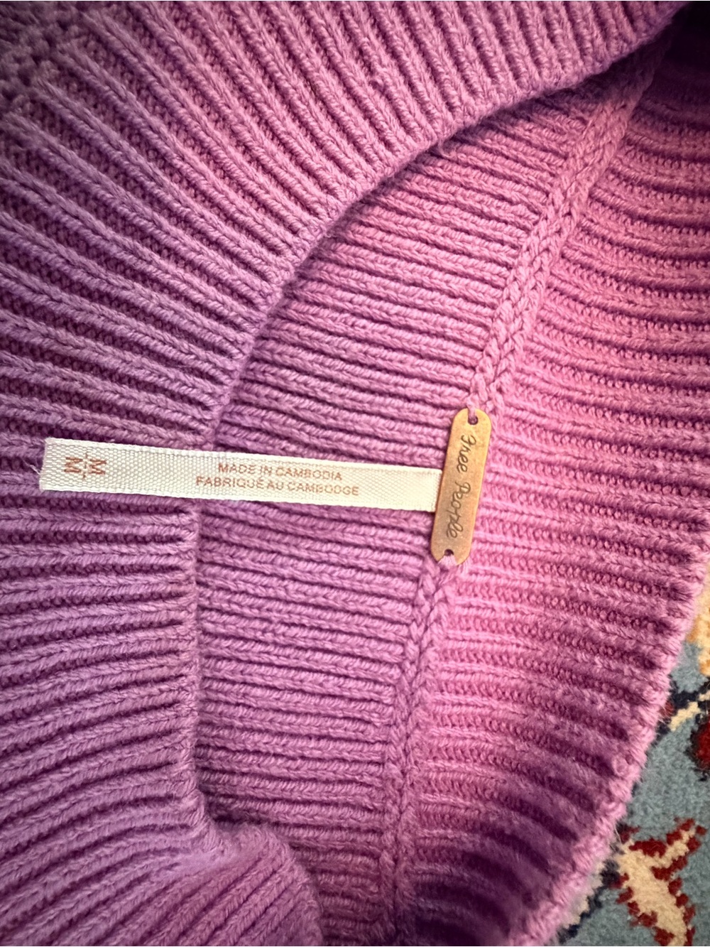 NWOT Free People Easy Street Crop Pullover Sweater Orchid Stripe Medium - Picture 4 of 5